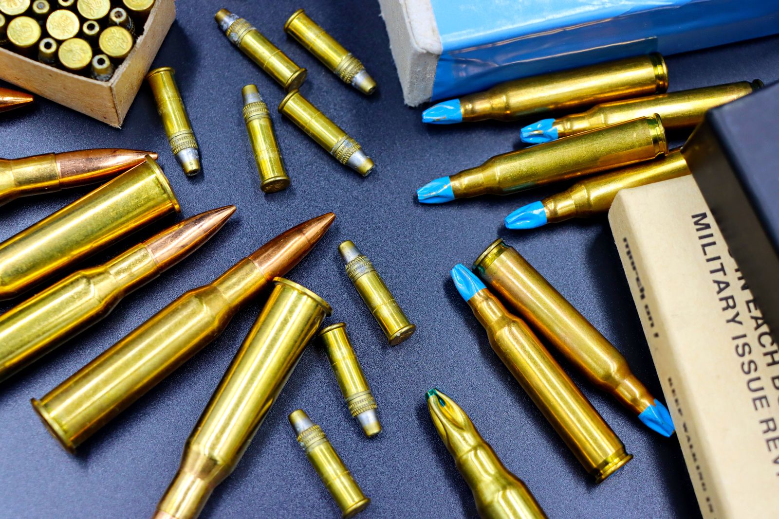 Assorted rifle ammunition rounds